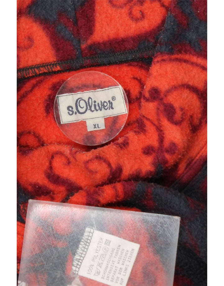 S.Oliver Ανδρικό Fleece Jumper XL Navy Blue Floral Polyester