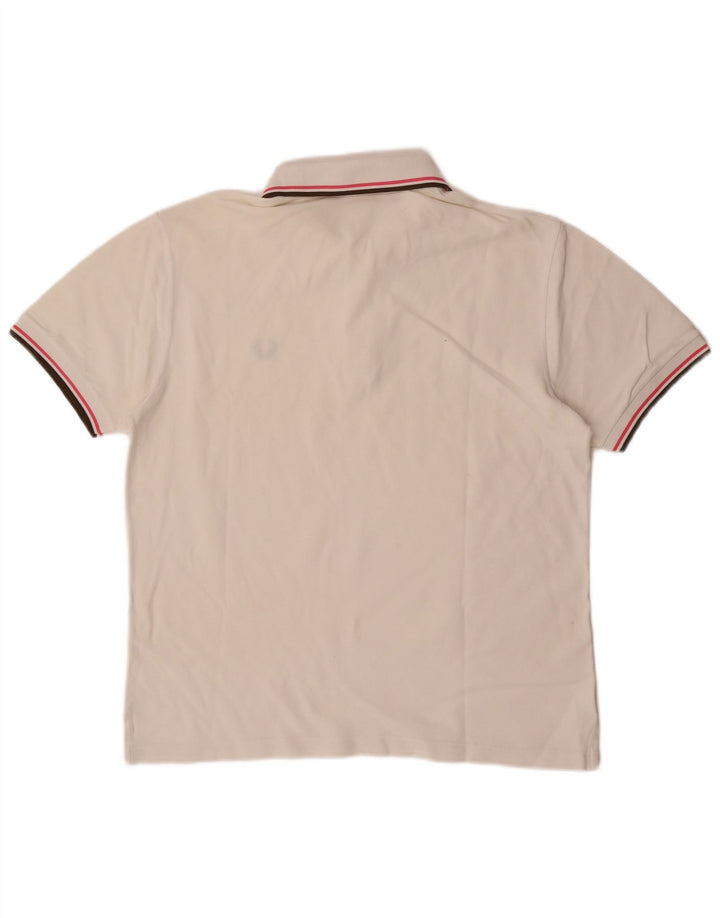 Fred Perry Ανδρικό Πόλο Μπλουζάκι Μεσαίο Λευκό