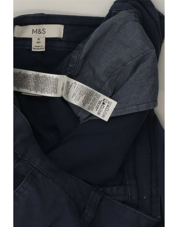 Marks & Spencer Γυναικείο παντελόνι Chino UK 16 Large W36 L28 Navy Blue