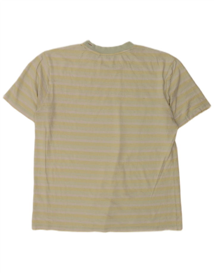 Ανδρικό γραφικό μπλουζάκι Guess Top μεγάλο κίτρινο ριγέ