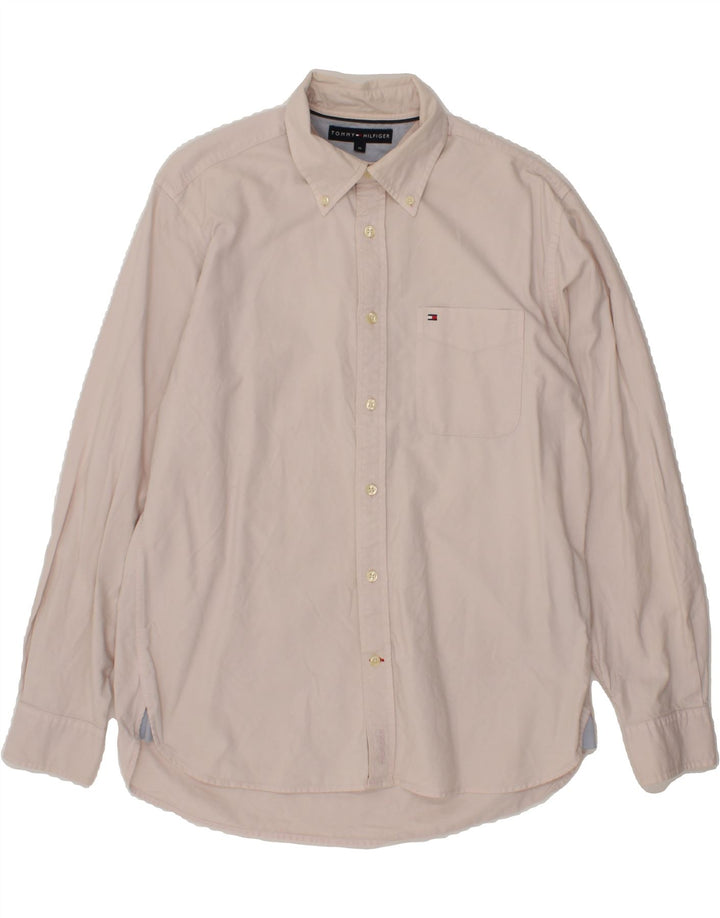 TOMMY HILFIGER Mens Shirt Medium Pink Cotton Vintage Tommy Hilfiger and Second-Hand Tommy Hilfiger from Messina Hembry 