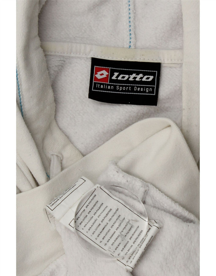 Ανδρικό Lotto Graphic Hoodie Jumper Μεσαίο λευκό βαμβακερό
