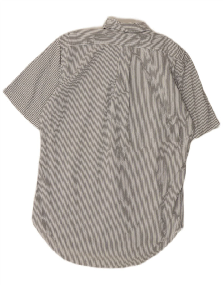 RALPH LAUREN Ανδρικό κοντομάνικο πουκάμισο Classic Fit Μικρό λευκό ριγέ