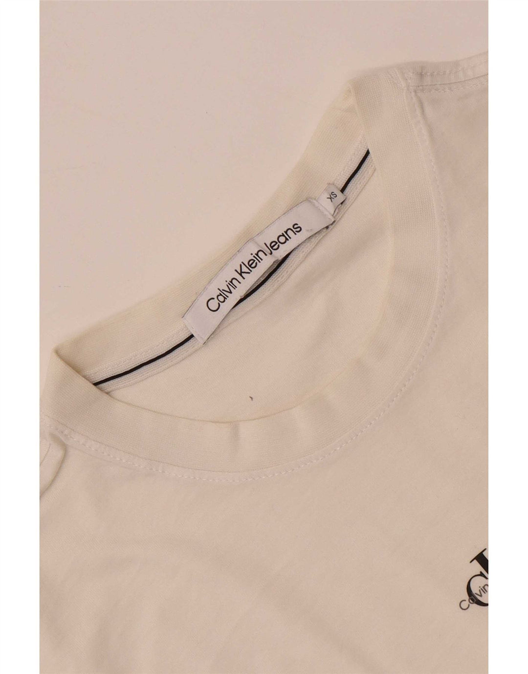 Calvin Klein Jeans Ανδρικό T-Shirt Top XS Λευκό