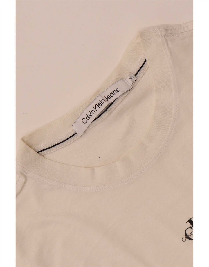 Calvin Klein Jeans Ανδρικό T-Shirt Top XS Λευκό