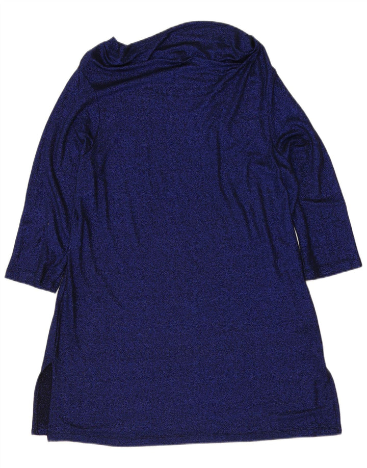 Marks & Spencer Γυναικείο Longline Top 3/4 μανίκι UK 16 Large Blue Viscose