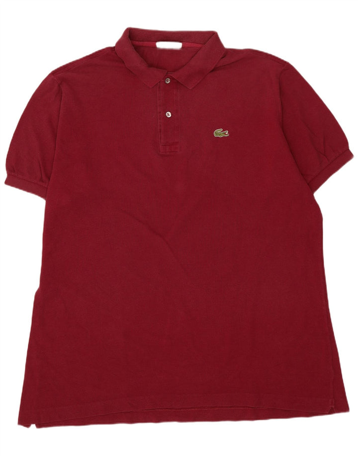 Ανδρικό πουκάμισο πόλο Lacoste 7 2XL Βαμβακερό μπορντό