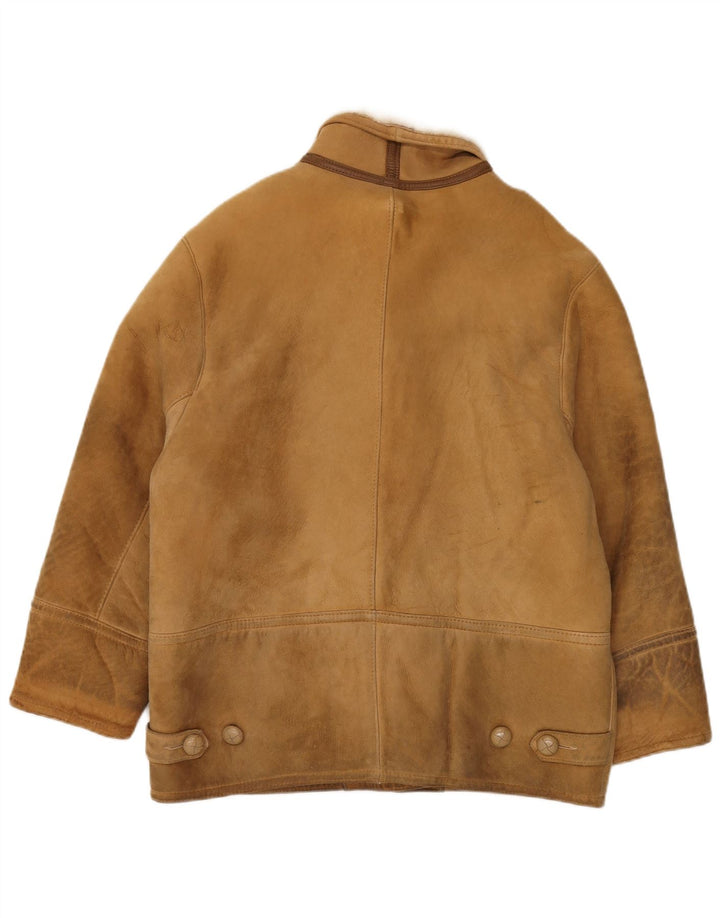 Morlands Γυναικείο Μπουφάν Shearling Oversized EU 46 XL Δερμάτινο μπεζ