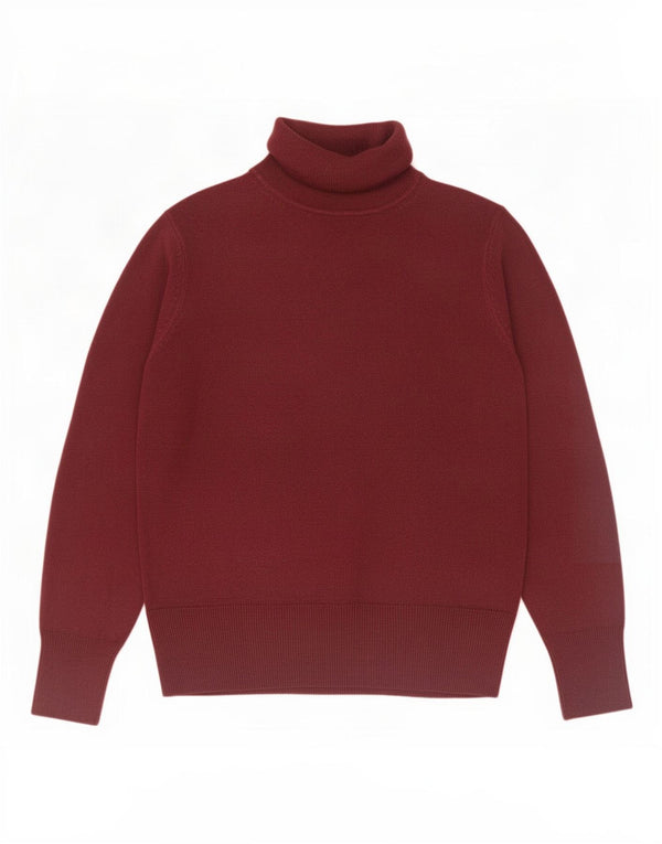 Marks & Spencer Γυναικείο πουλόβερ με ρολό λαιμόκοψη UK 12 Medium Burgundy