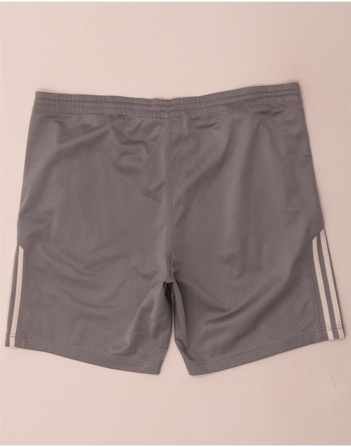 Ανδρικό αθλητικό σορτς Adidas μεγάλο γκρι πολυεστέρα
