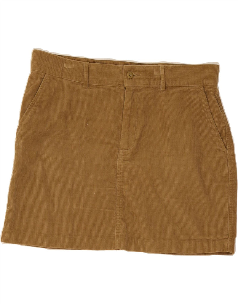 RALPH LAUREN Womens Mini Corduroy Skirt US 8 Medium W34 Khaki Cotton Vintage Ralph Lauren and Second-Hand Ralph Lauren from Messina Hembry 