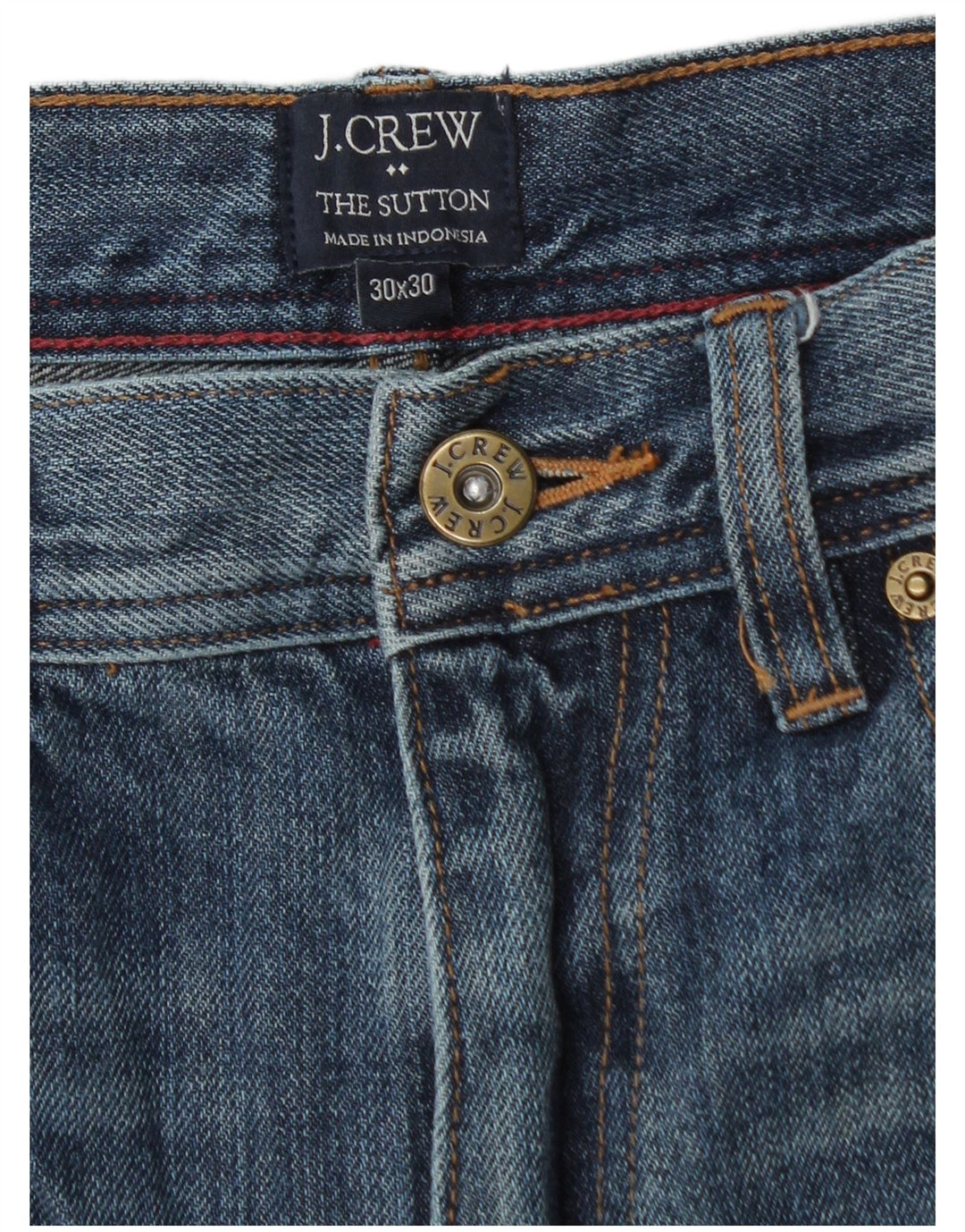 J. CREW Mens The Sutton Straight Jeans W30 L30 Blue Cotton