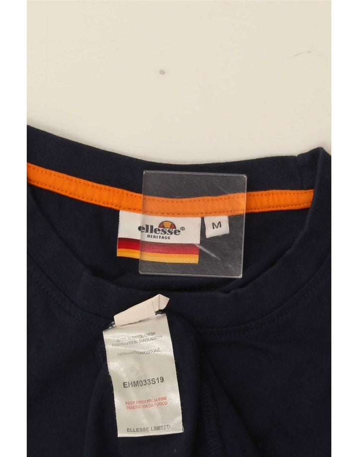 Ανδρικό γραφικό T-Shirt Ellesse Top Medium Navy Blue από βαμβάκι
