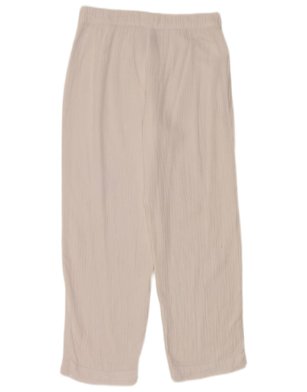 Marks & Spencer Γυναικεία Loose Fit Casual Παντελόνια UK 10 Small W32 L30 White