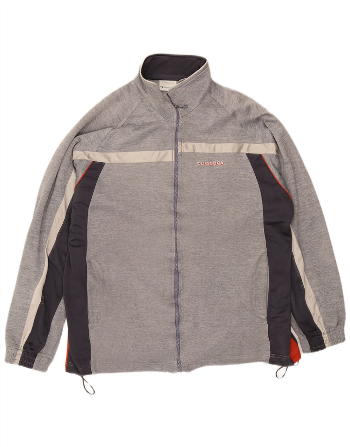 Ανδρική φόρμα Diadora Top Jacket UK 46 XL Grey Colourblock Polyester