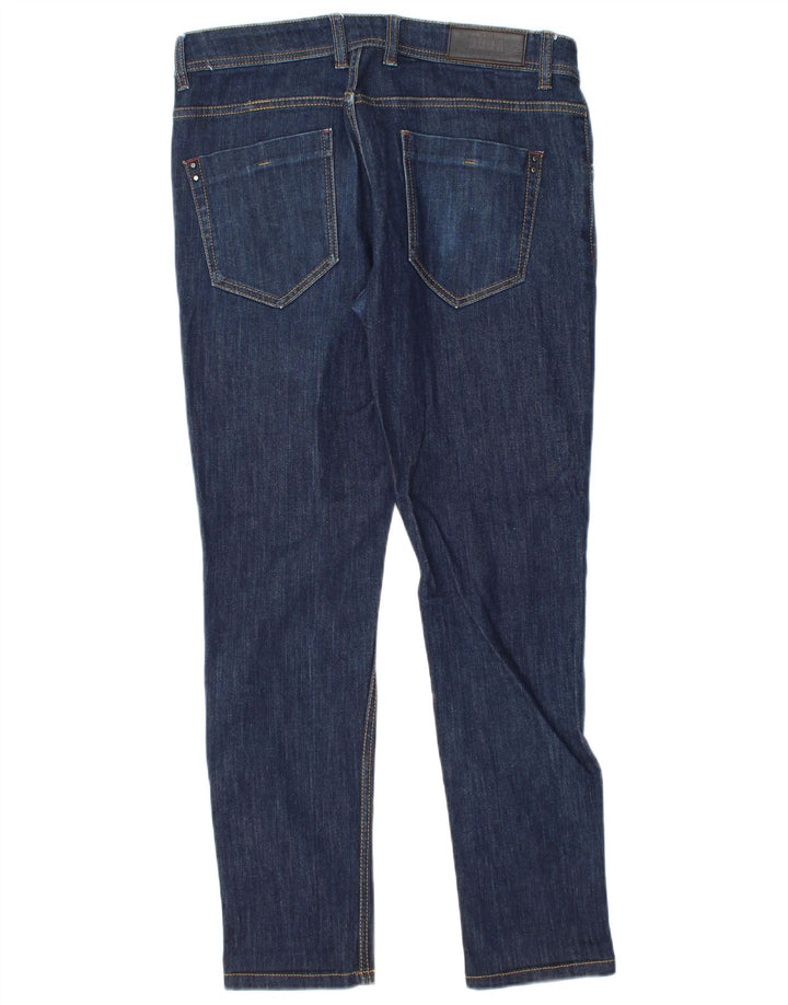 Vintage Ανδρικά Slim Jeans IT 48 Medium W34 L30 Navy Blue Cotton