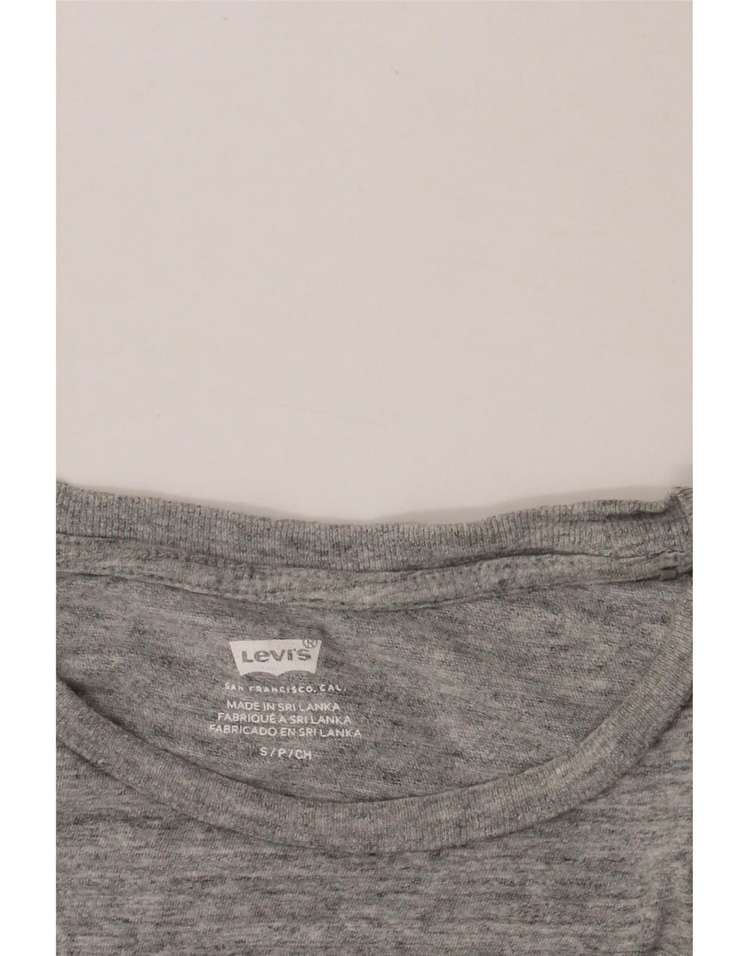 LEVI'S Womens Oversized Graphic T-Shirt Top UK 8 Small Grey Flecked Vintage Levi's and Second-Hand Levi's from Messina Hembry 