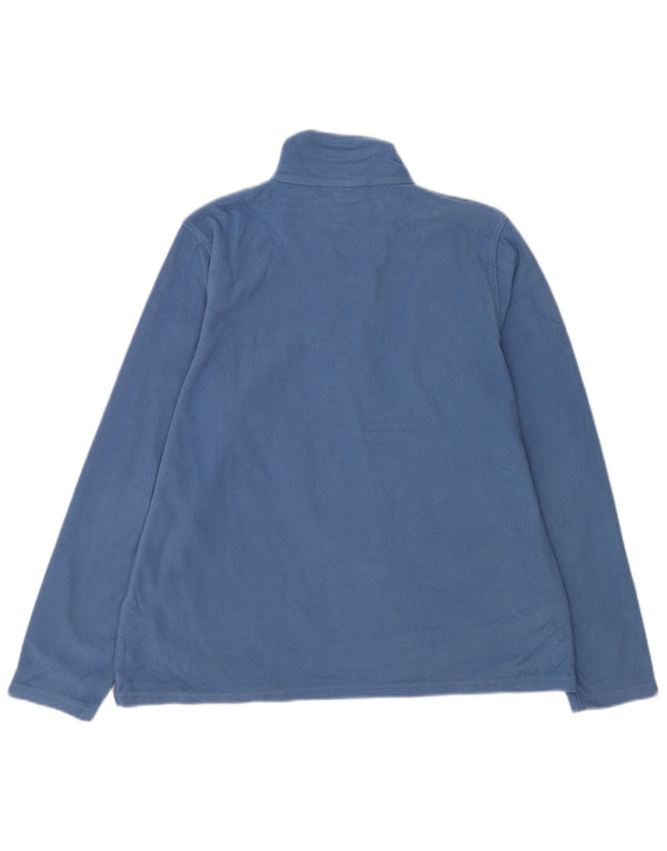 Mountain Warehouse Womens Zip Neck Fleece Jumper UK 14 Large Blue Polyester
