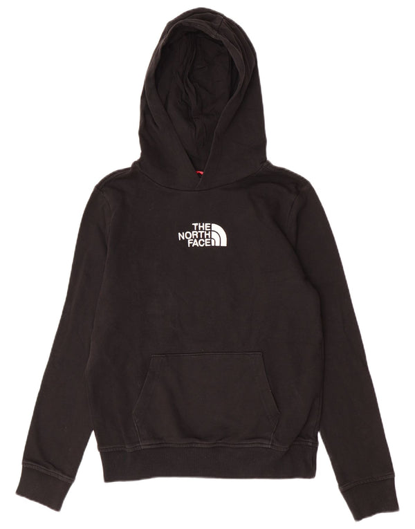 The North Face Boys Hoodie Jumper 13-14 Years XL Black Cotton