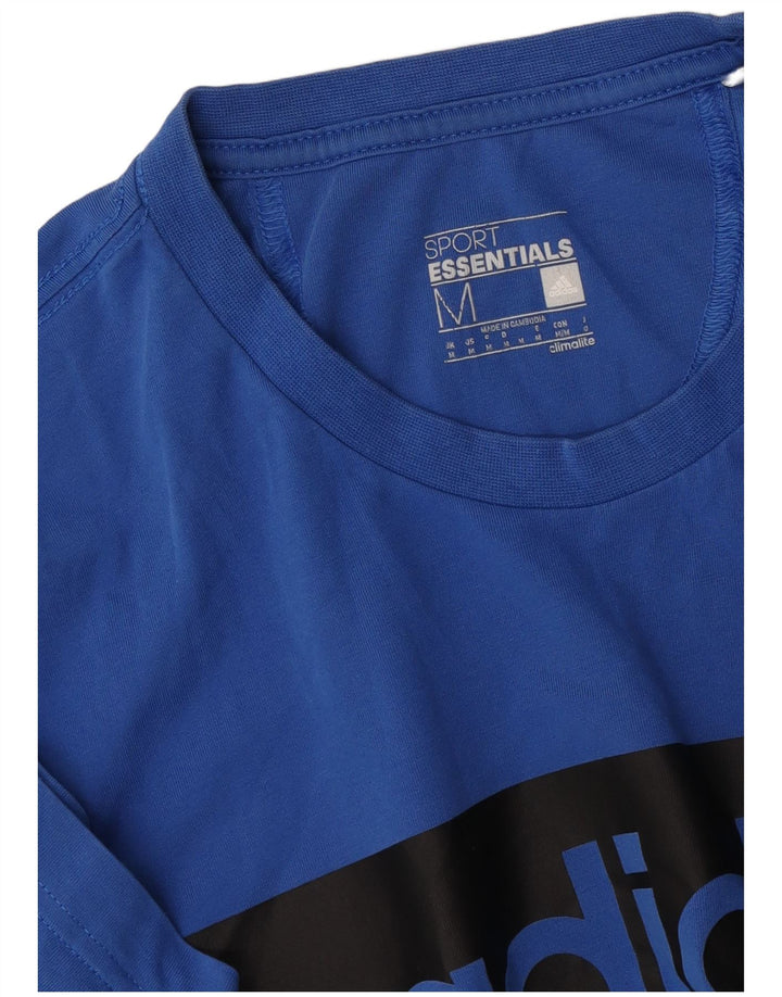 Ανδρικό γραφικό T-Shirt Adidas Climalite Top Medium Blue