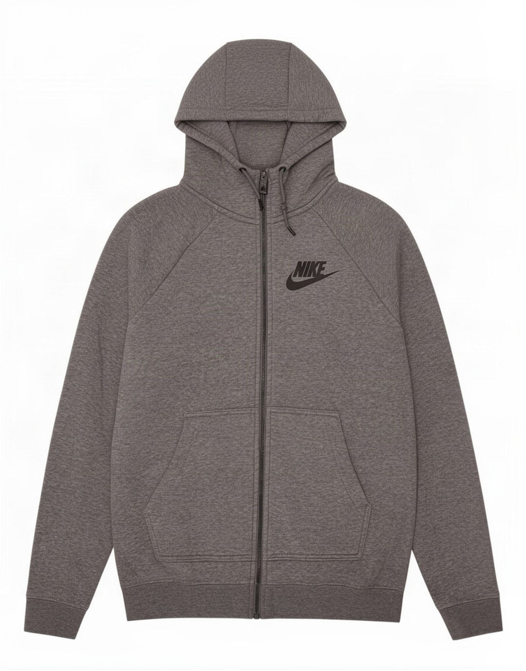 Ανδρικό πουλόβερ Nike με φερμουάρ, μεσαίο βαμβακερό γκρι