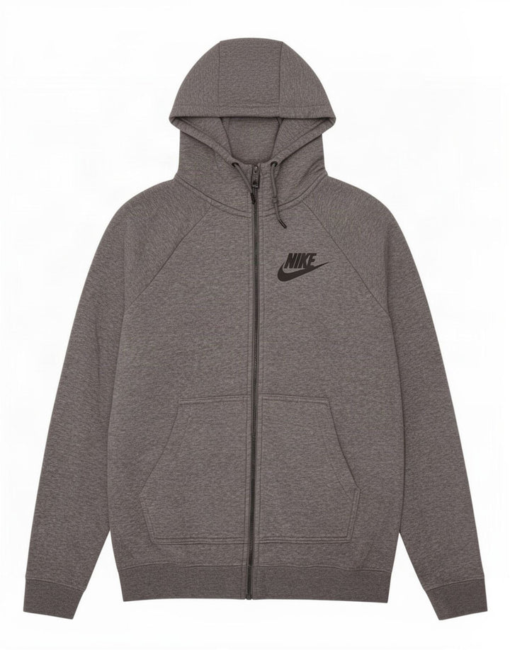 Ανδρικό πουλόβερ Nike με φερμουάρ, μεσαίο βαμβακερό γκρι