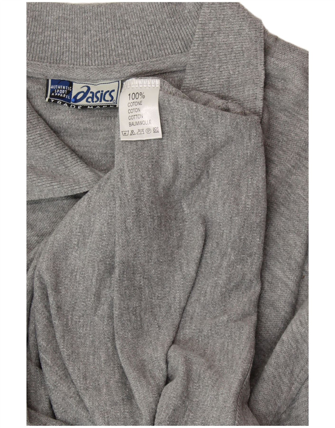 Ανδρικό πουκάμισο πόλο ASICS Μεγάλο βαμβακερό γκρι φλιτζάνι