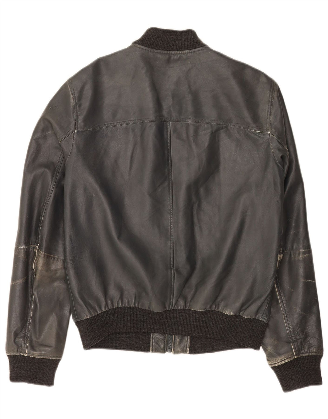 Trussardi Jeans Γυναικείο Bomber Δερμάτινο μπουφάν IT 50 XL Navy Blue