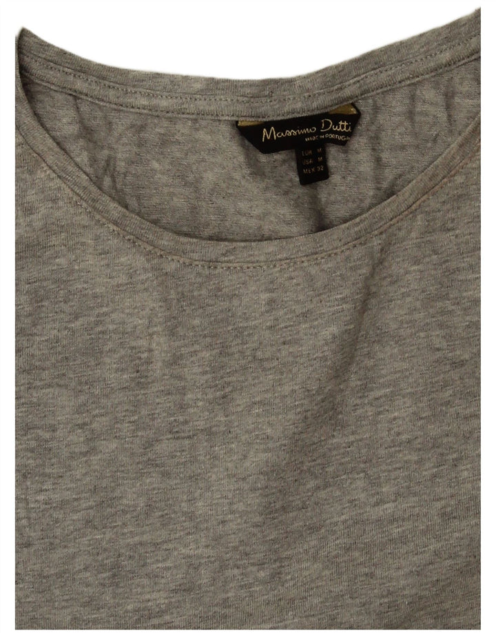 Massimo Dutti Γυναικείο T-Shirt Top UK 12 Medium Grey