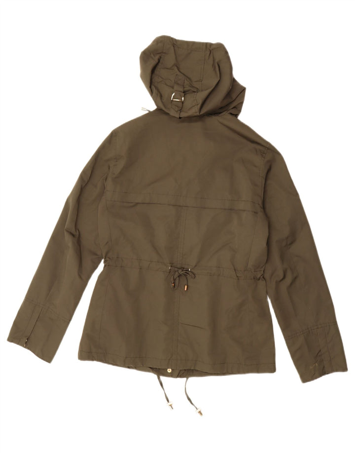 MASSIMO DUTTI Γυναικείο μπουφάν Parka με κουκούλα UK 16 μεγάλο πράσινο πολυεστέρα