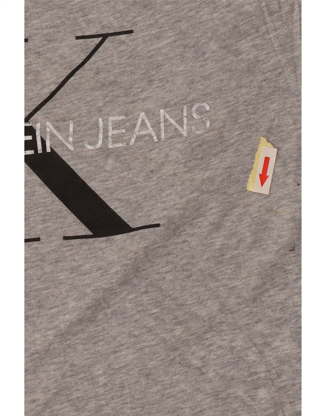 Γυναικείο γραφικό μπλουζάκι Calvin Klein Top UK 18 XL Γκρι βαμβακερό