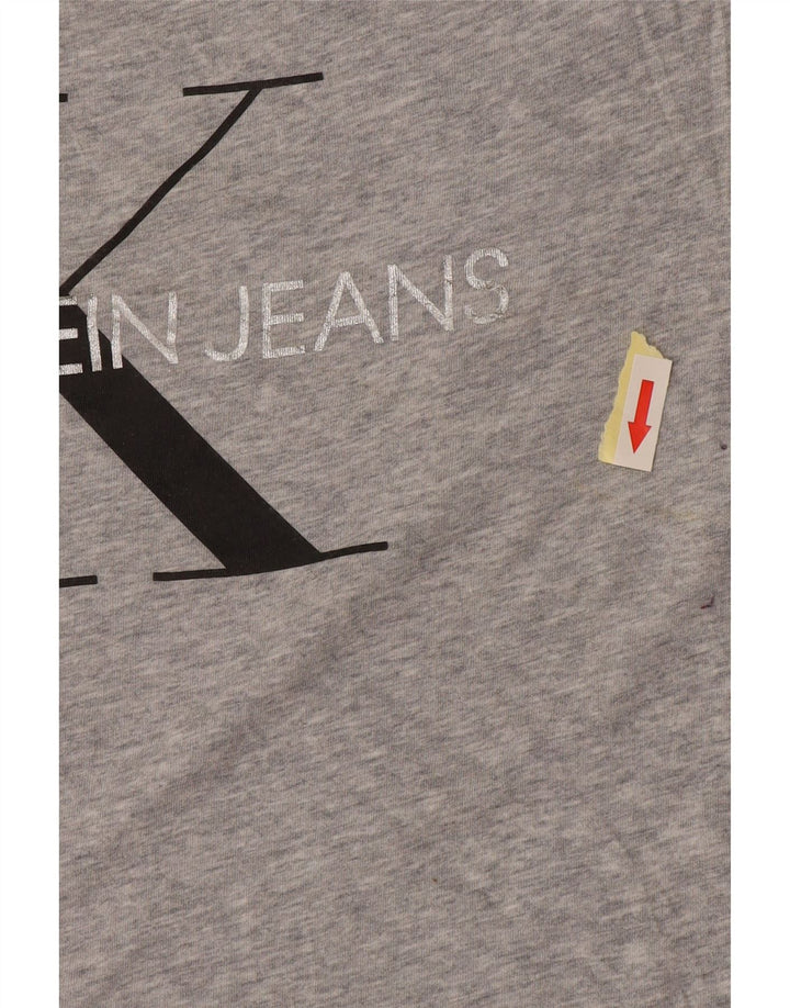 Γυναικείο γραφικό μπλουζάκι Calvin Klein Top UK 18 XL Γκρι βαμβακερό