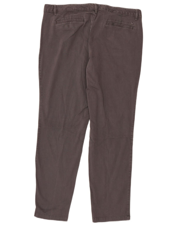 EDDIE BAUER Womens Straight Chino Trousers US 18 2XL W38 L30 Grey Cotton