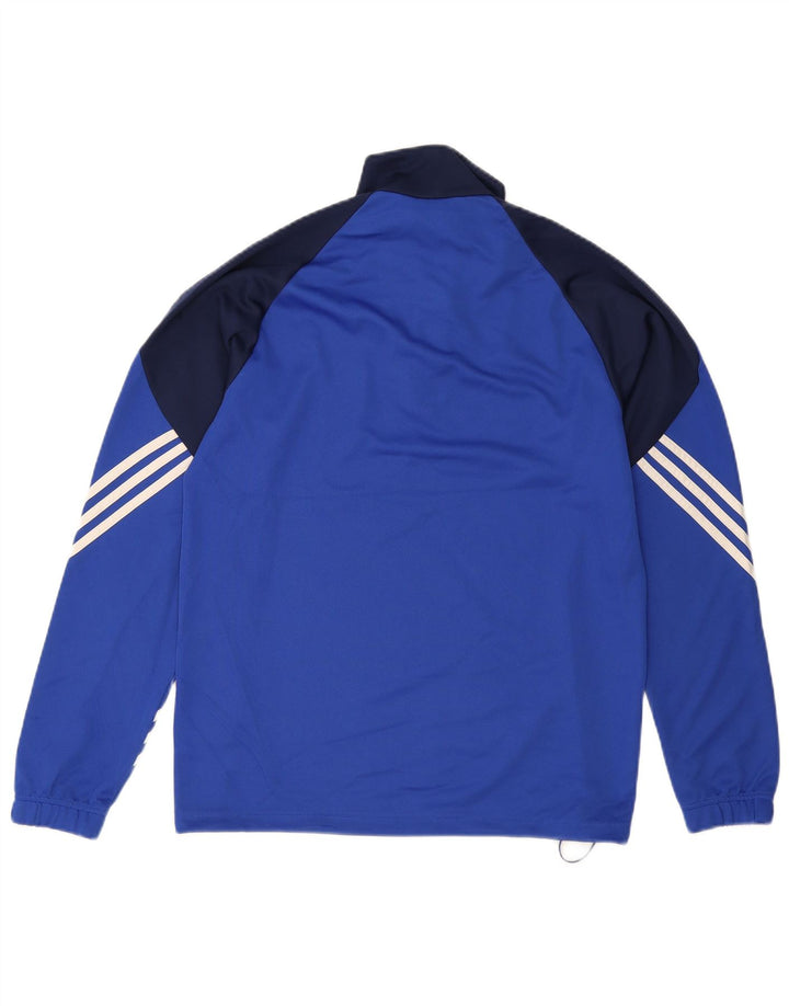 ADIDAS Mens Climalite Graphic Pullover Tracksuit Top Medium Blue