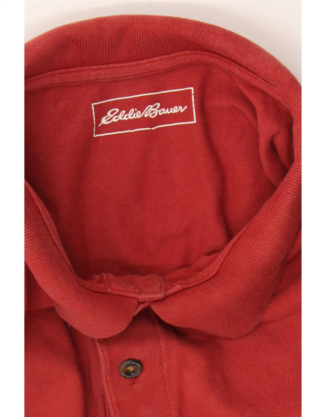 EDDIE BAUER Mens Polo Shirt XL Red Cotton Vintage Eddie Bauer and Second-Hand Eddie Bauer from Messina Hembry 