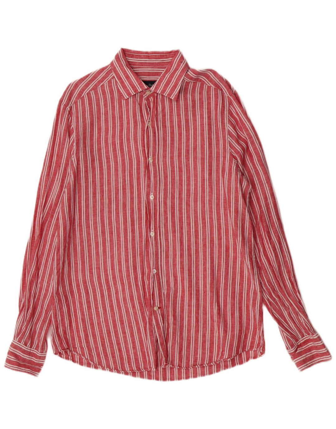 Ανδρικό πουκάμισο Massimo Dutti, μεγάλο κόκκινο ριγέ