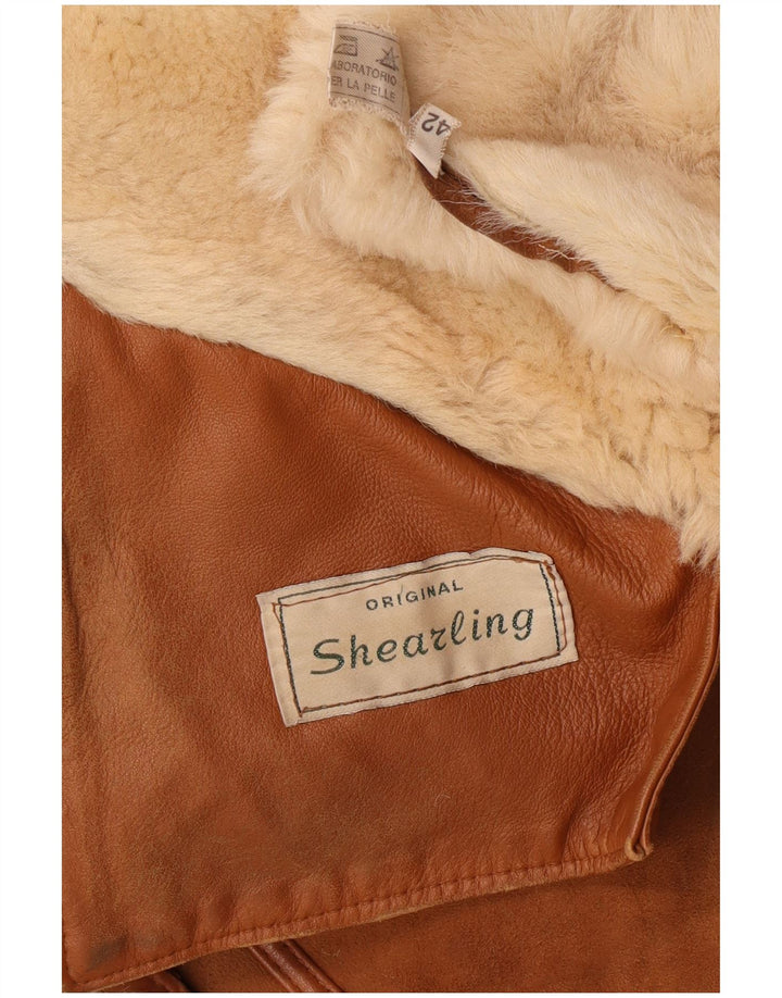 Vintage Γυναικείο Shearling Jacket IT 42 Medium Beige Shearling