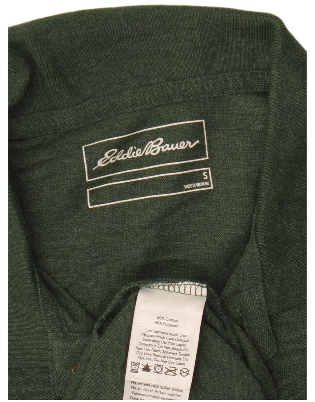Ανδρικό πουκάμισο πόλο EDDIE BAUER, μικρό πράσινο βαμβακερό