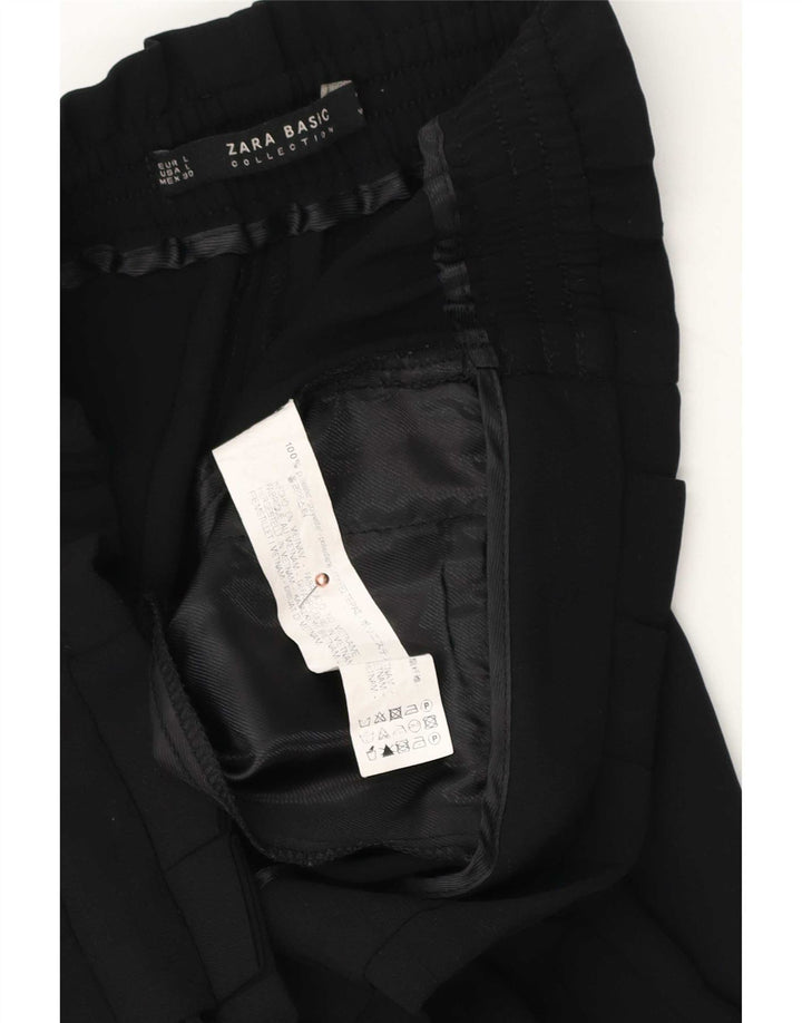 Zara Γυναικείο Παντελόνι Κάπρι Μεγάλο W30 L22 Μαύρο Πολυεστέρα