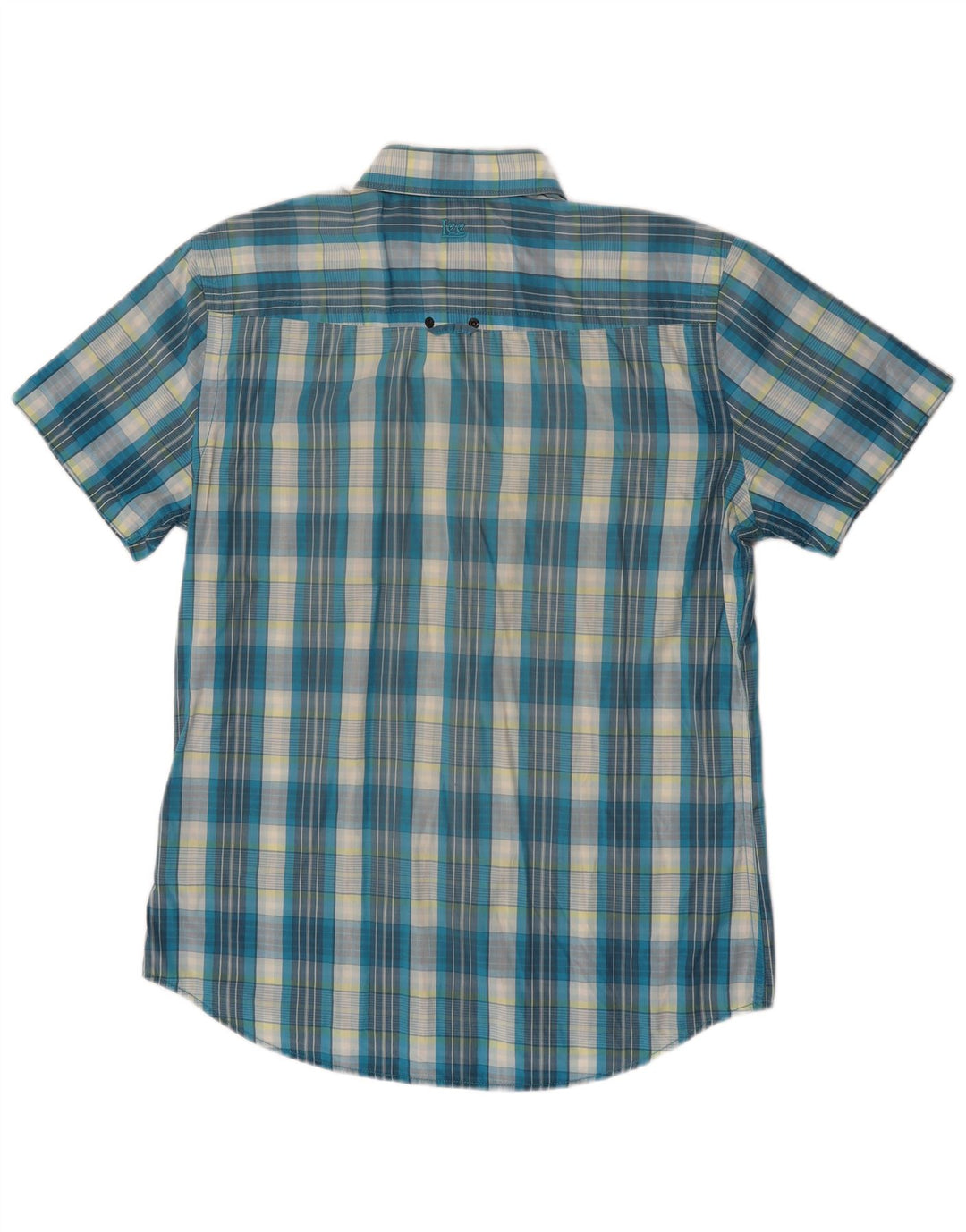 Ανδρικό κοντομάνικο πουκάμισο Lee XL Blue Check Cotton