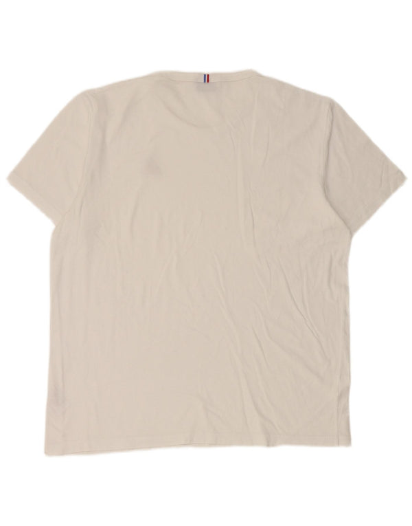 Ανδρικό T-Shirt Le Coq Sportif Top μεγάλο λευκό βαμβακερό