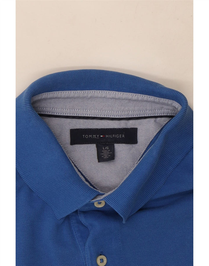 Tommy Hilfiger Ανδρικό Πόλο Μπλουζάκι μεγάλο μπλε βαμβακερό