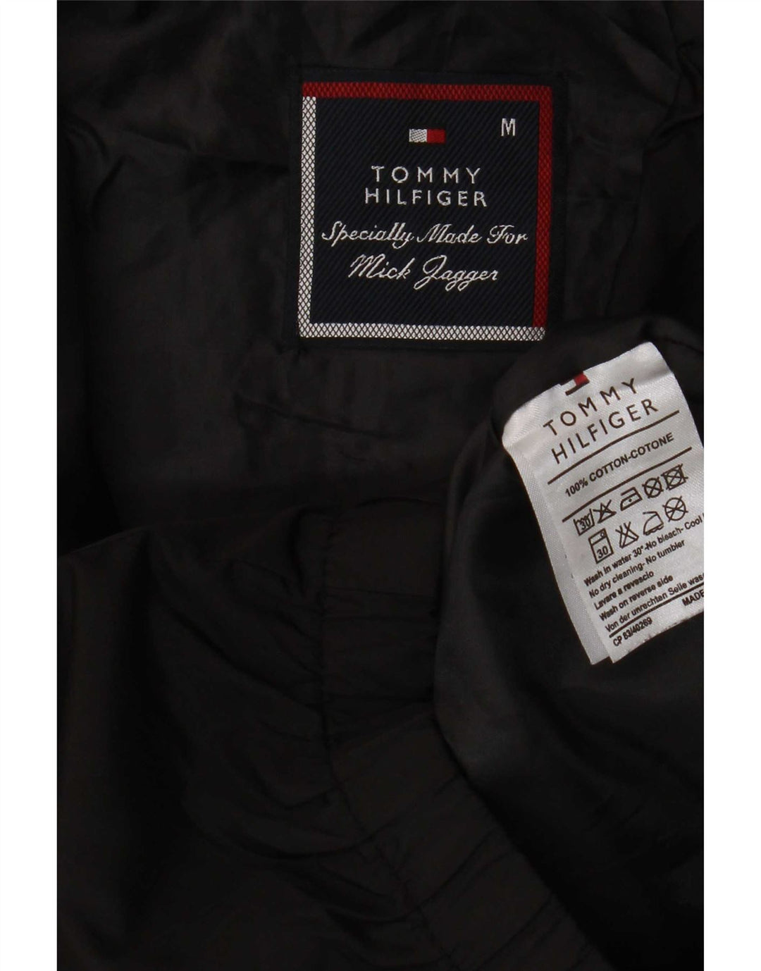 Tommy Hilfiger Ανδρικό Mick Jagger Graphic Bomber Jacket UK 38 Medium Black