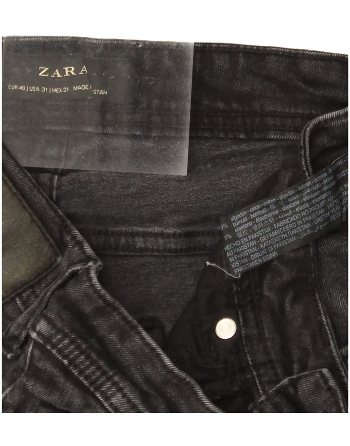 ZARA Γυναικείο στενό τζιν EU 40 Medium W31 L25 Μαύρο βαμβακερό
