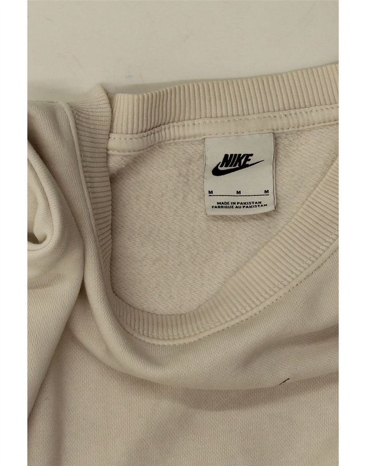 Γυναικείο φούτερ Nike Crop Oversized Jumper UK 14 Βαμβακερό μεσαίο ανοιχτό λευκό