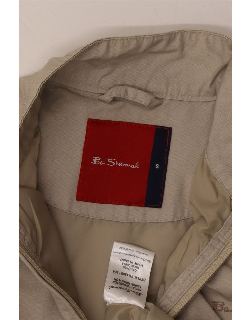 BEN SHERMAN Womens Bomber Jacket UK 10 Small Beige Cotton Vintage Ben Sherman and Second-Hand Ben Sherman from Messina Hembry 