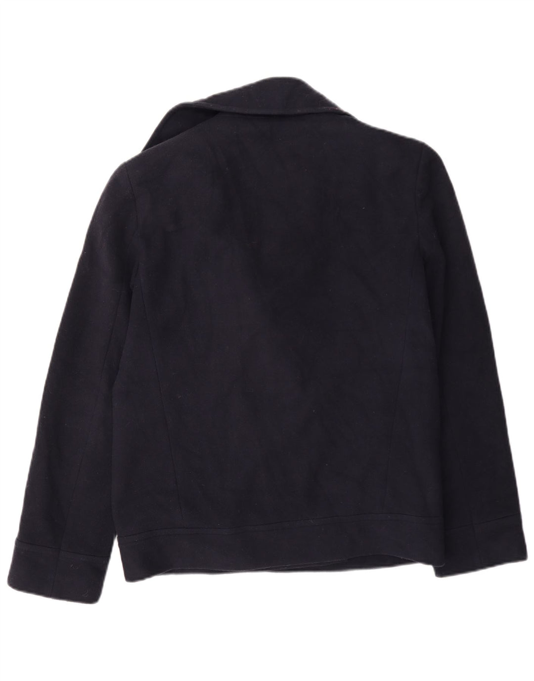 Marks & Spencer Γυναικείο παλτό μπιζελιού UK 10 Small Navy Blue Wool