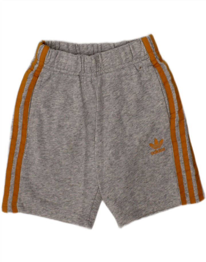 ADIDAS Boys Sport Shorts 7-8 Years  Grey Cotton Vintage Adidas and Second-Hand Adidas from Messina Hembry 