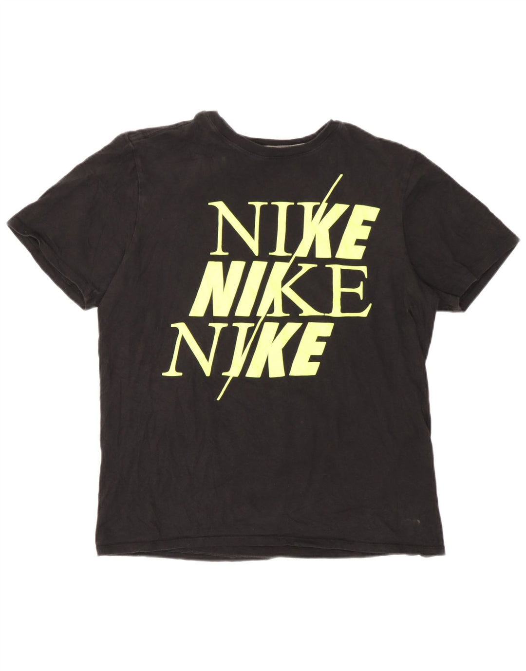 Γυναικείο μπλουζάκι Nike με γραφικό αθλητικό κόψιμο τοπ UK 14, μεσαίο μαύρο