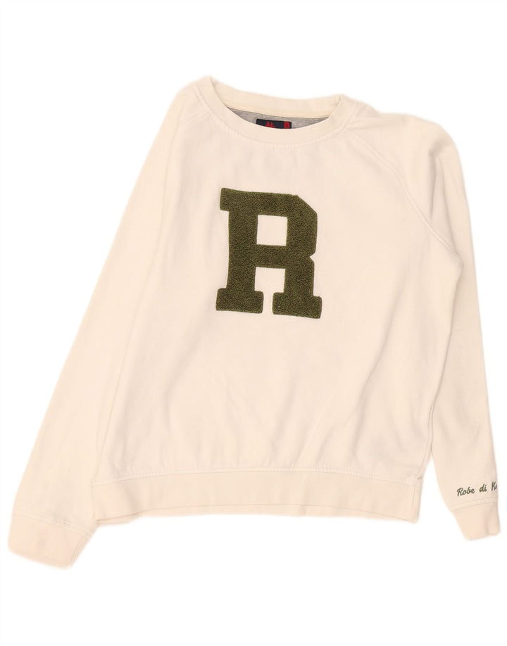 Γυναικείο Γραφικό Φούτερ Kappa Jumper UK 16 μεγάλο λευκό βαμβακερό